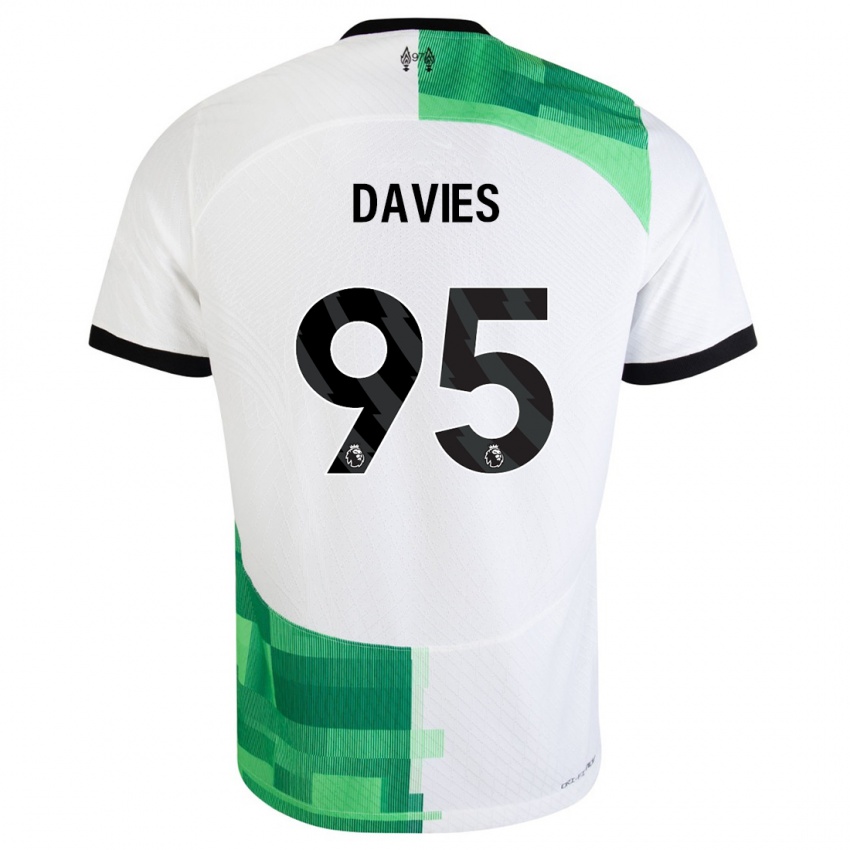 Criança Camisola Harvey Davies #95 Branco Verde Alternativa 2023/24 Camisa