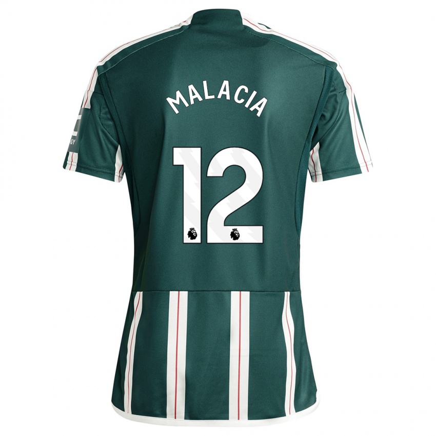 Criança Camisola Tyrell Malacia #12 Verde Escuro Alternativa 2023/24 Camisa