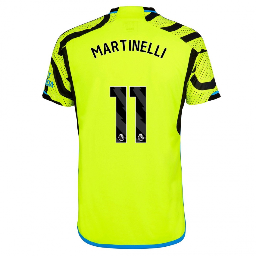 Criança Camisola Gabriel Martinelli #11 Amarelo Alternativa 2023/24 Camisa