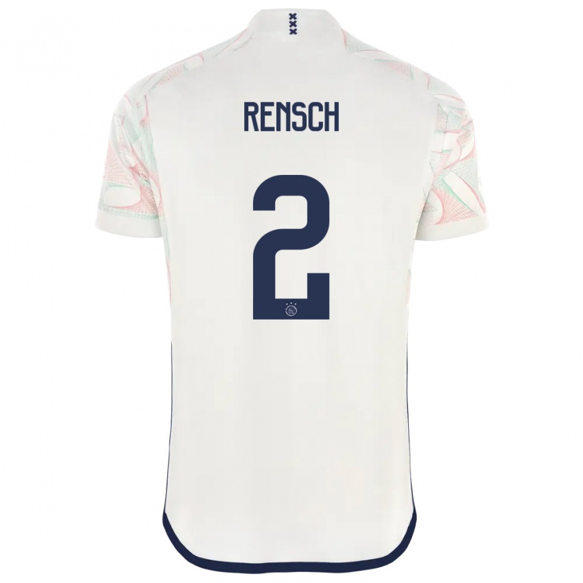 Criança Camisola Devyne Rensch #2 Branco Alternativa 2023/24 Camisa