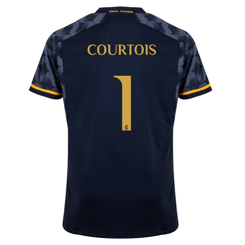 Criança Camisola Thibaut Courtois #1 Azul Escuro Alternativa 2023/24 Camisa