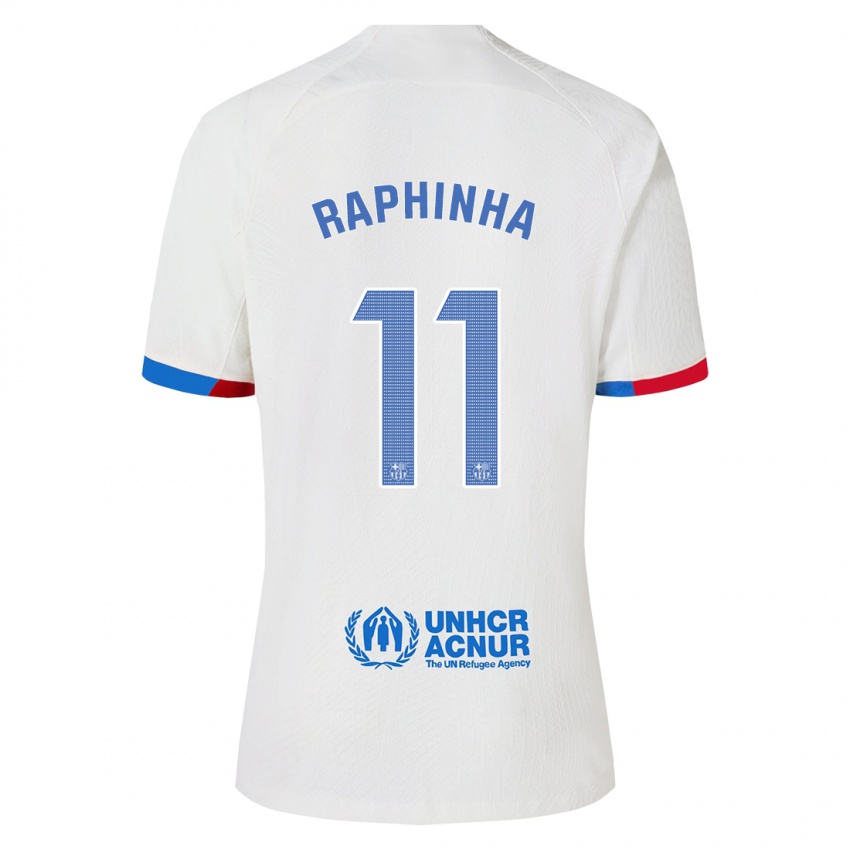 Criança Camisola Raphinha #11 Branco Alternativa 2023/24 Camisa