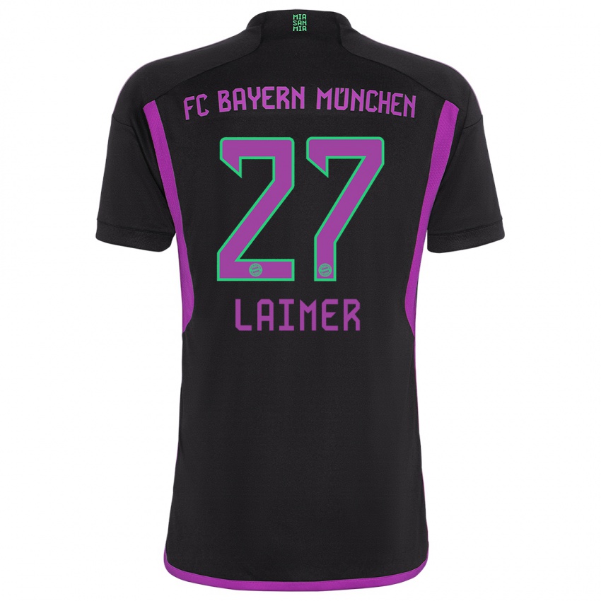 Criança Camisola Konrad Laimer #27 Preto Alternativa 2023/24 Camisa