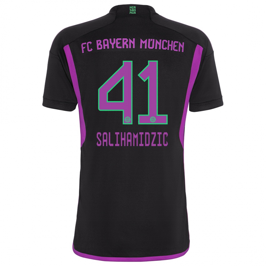 Criança Camisola Nick Salihamidzic #41 Preto Alternativa 2023/24 Camisa