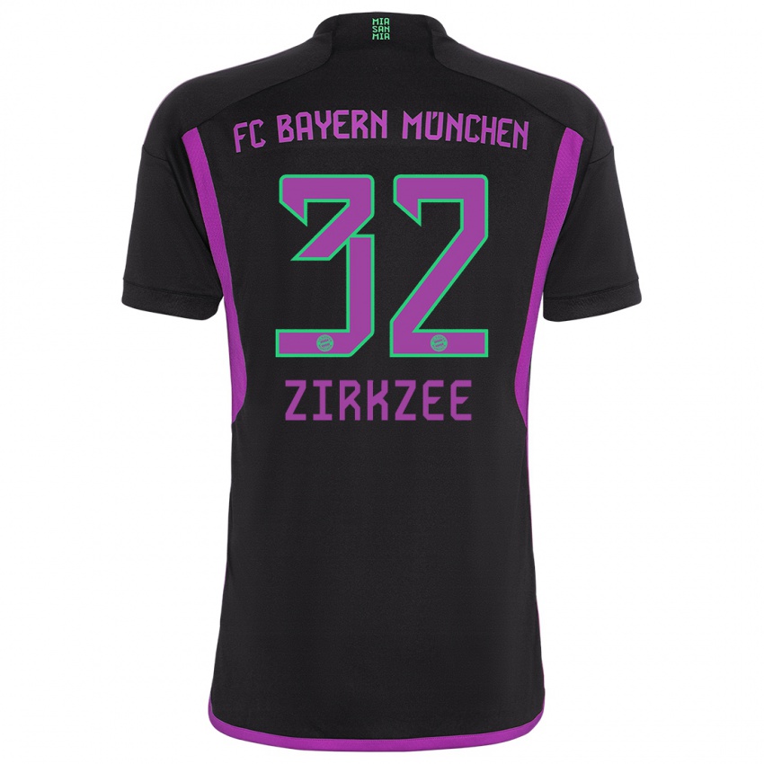 Criança Camisola Joshua Zirkzee #32 Preto Alternativa 2023/24 Camisa