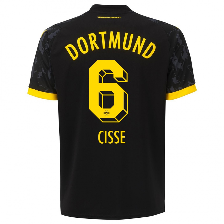 Criança Camisola Faroukou Cisse #6 Preto Alternativa 2023/24 Camisa