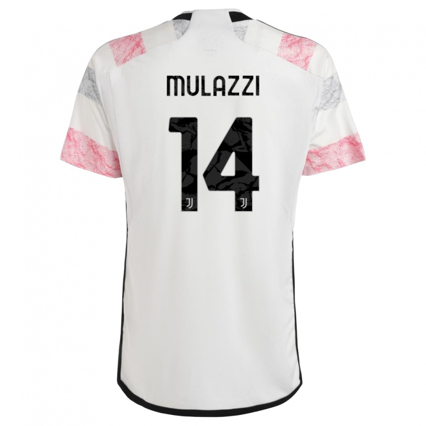 Criança Camisola Gabriele Mulazzi #14 Branco Rosa Alternativa 2023/24 Camisa