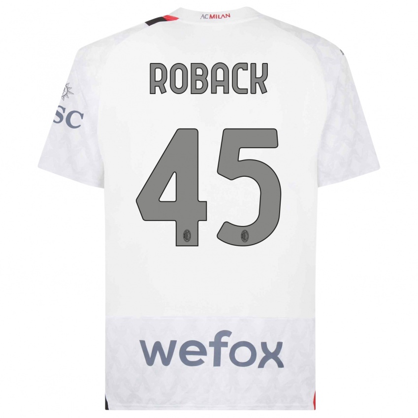 Criança Camisola Emil Roback #45 Branco Alternativa 2023/24 Camisa