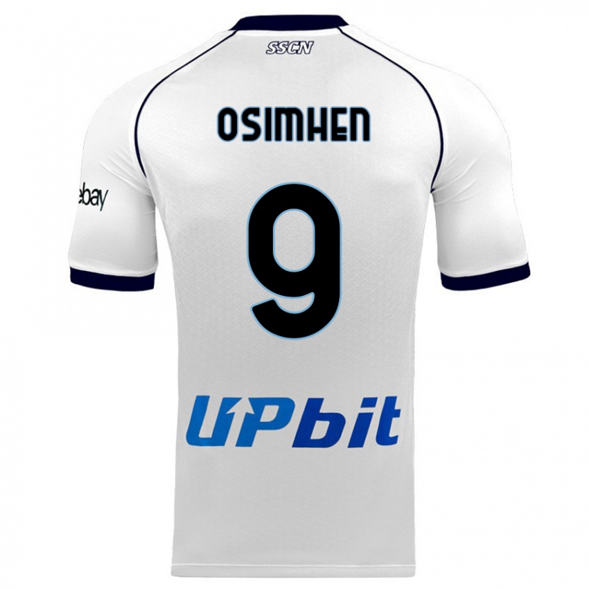 Criança Camisola Victor Osimhen #9 Branco Alternativa 2023/24 Camisa