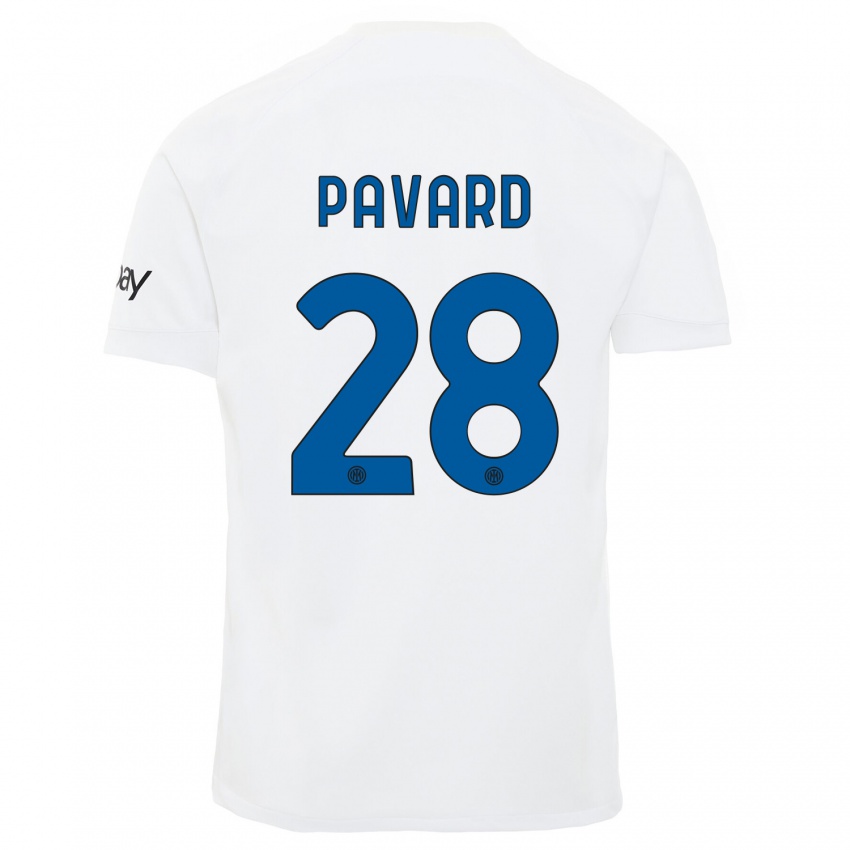 Criança Camisola Benjamin Pavard #28 Branco Alternativa 2023/24 Camisa