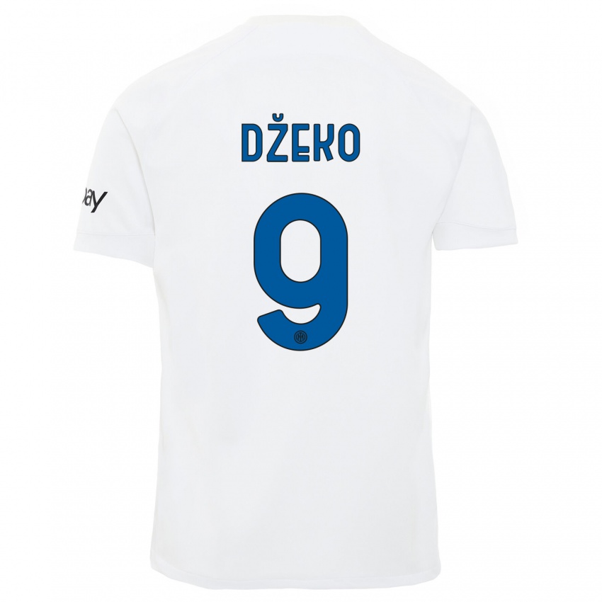 Criança Camisola Edin Dzeko #9 Branco Alternativa 2023/24 Camisa