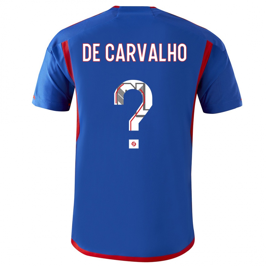 Criança Camisola Mathys De Carvalho #0 Azul Vermelho Alternativa 2023/24 Camisa