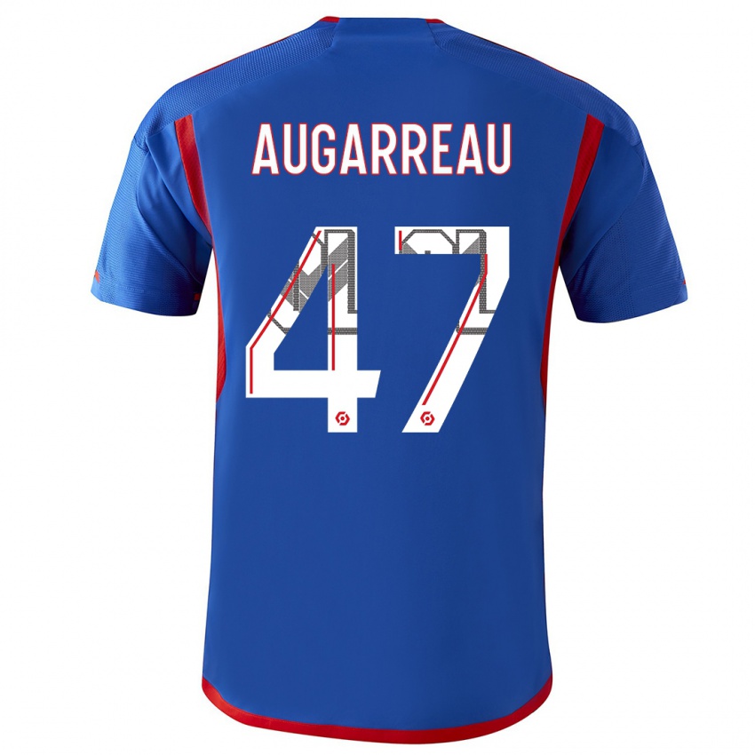 Criança Camisola Sofiane Augarreau #47 Azul Vermelho Alternativa 2023/24 Camisa