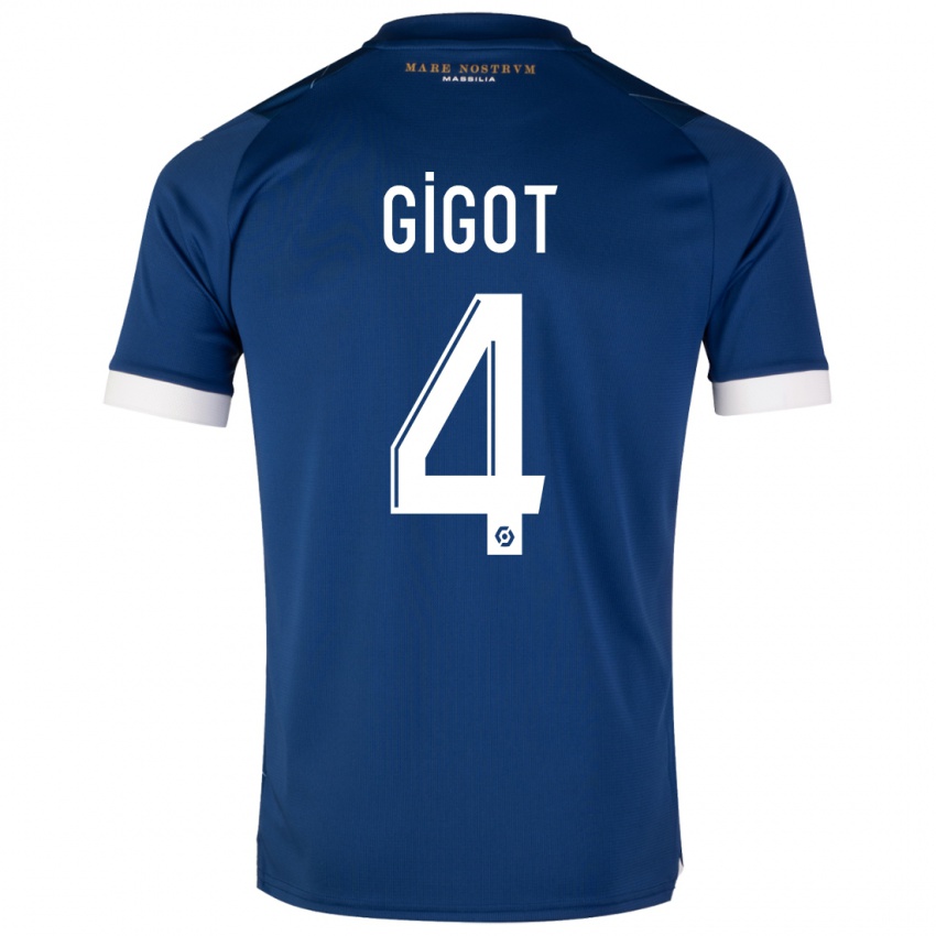 Criança Camisola Samuel Gigot #4 Azul Escuro Alternativa 2023/24 Camisa