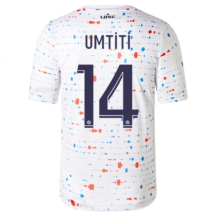 Criança Camisola Samuel Umtiti #14 Branco Alternativa 2023/24 Camisa