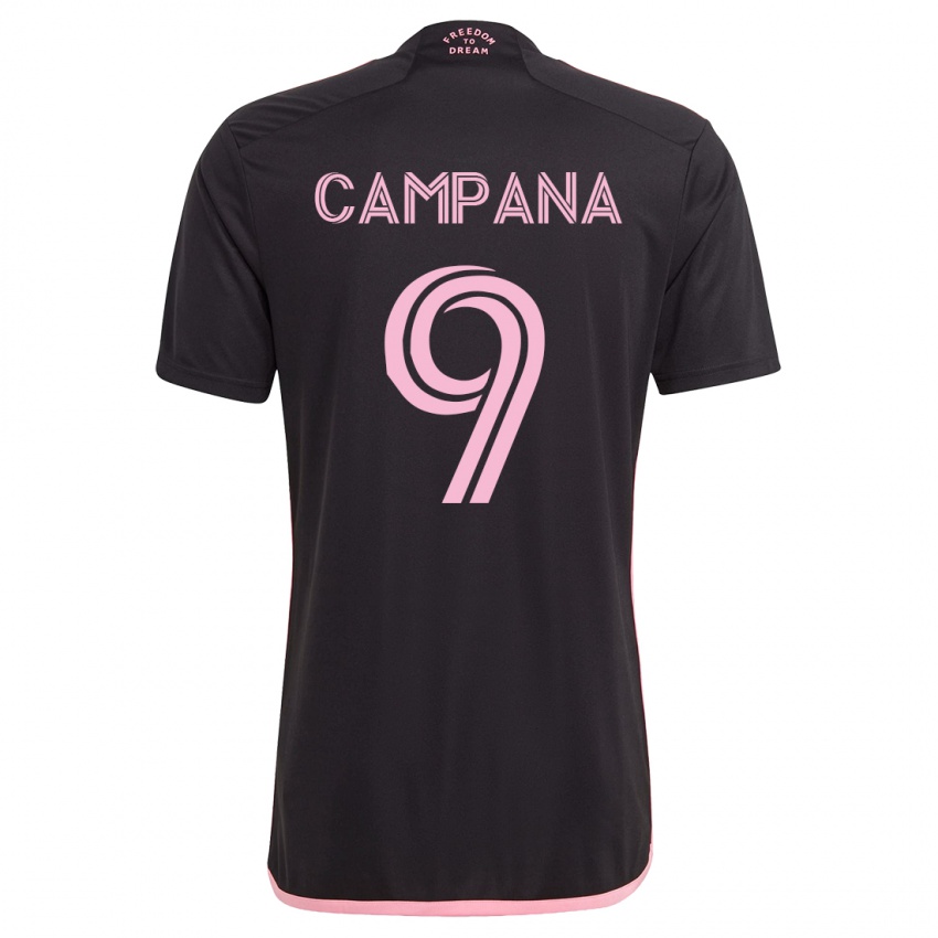 Criança Camisola Leonardo Campana #9 Preto Alternativa 2023/24 Camisa