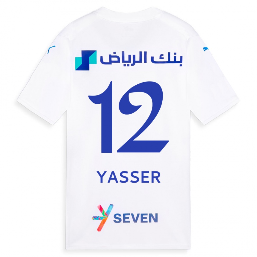 Criança Camisola Yasser Al-Shahrani #12 Branco Alternativa 2023/24 Camisa