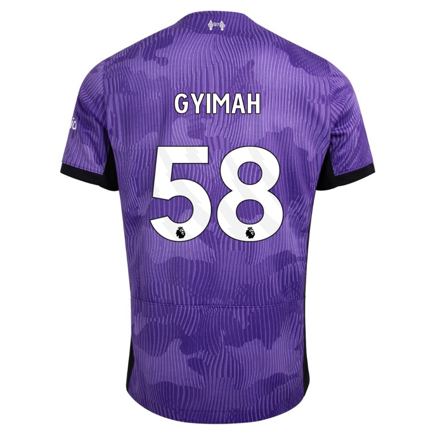 Criança Camisola Francis Gyimah #58 Roxo Terceiro 2023/24 Camisa