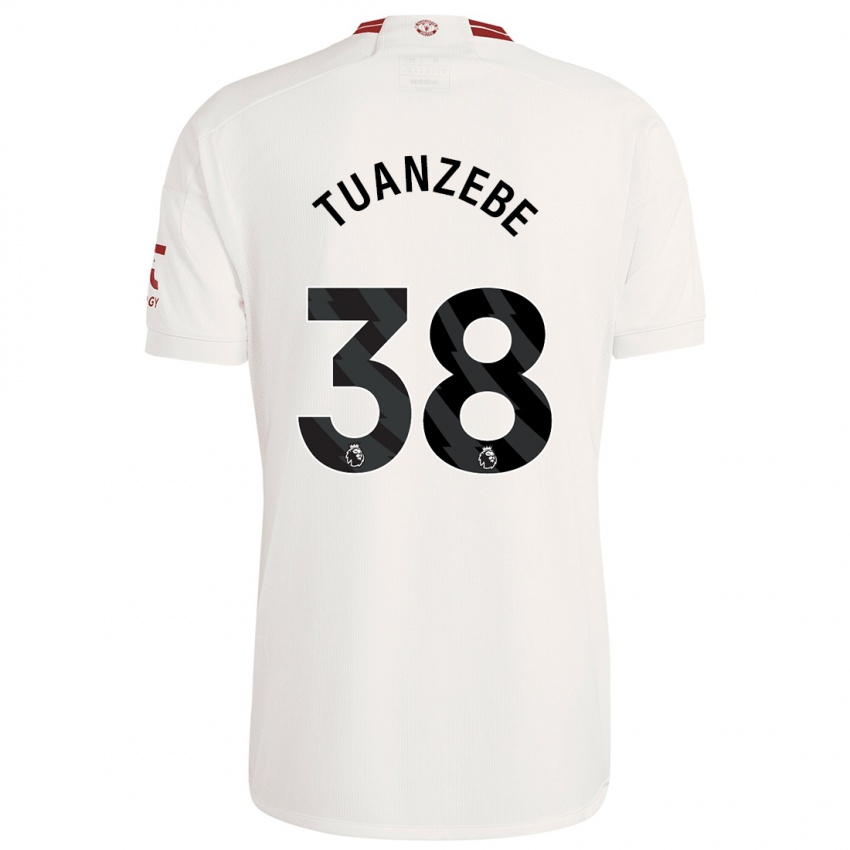 Criança Camisola Axel Tuanzebe #38 Branco Terceiro 2023/24 Camisa