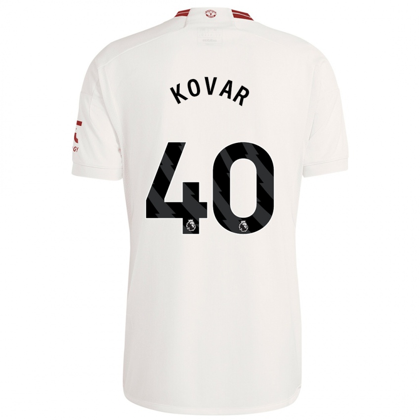 Criança Camisola Matej Kovar #40 Branco Terceiro 2023/24 Camisa