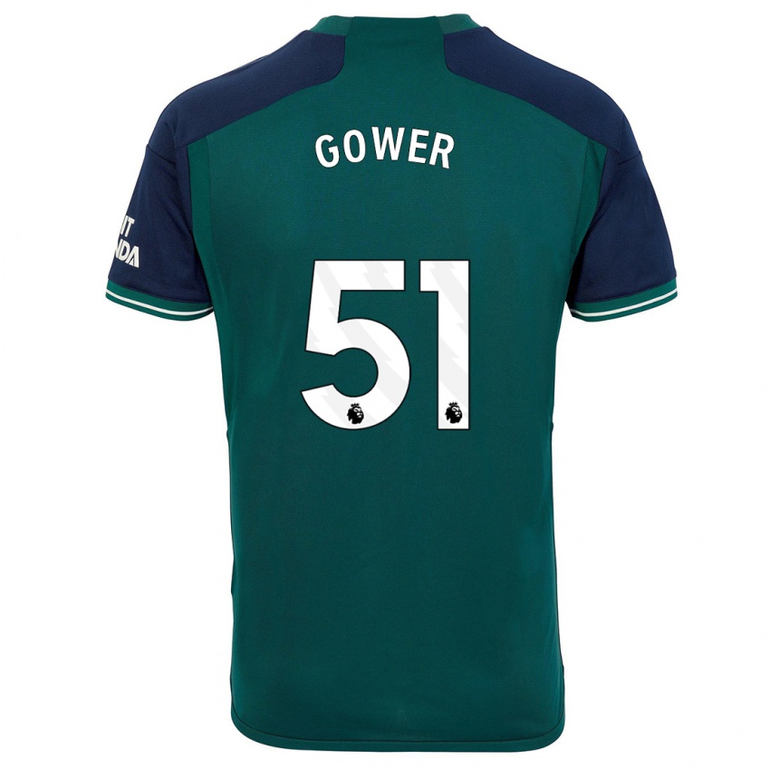 Criança Camisola Jimi Gower #51 Verde Terceiro 2023/24 Camisa