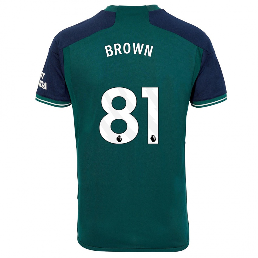 Criança Camisola Luis Brown #81 Verde Terceiro 2023/24 Camisa