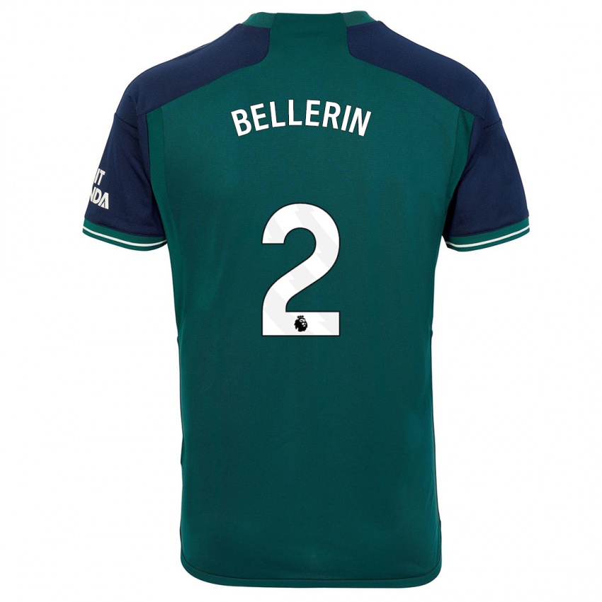 Criança Camisola Hector Bellerin #2 Verde Terceiro 2023/24 Camisa