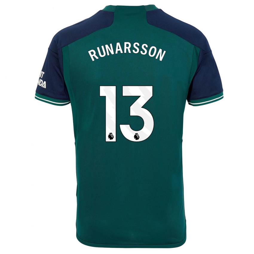 Criança Camisola Runar Alex Runarsson #13 Verde Terceiro 2023/24 Camisa