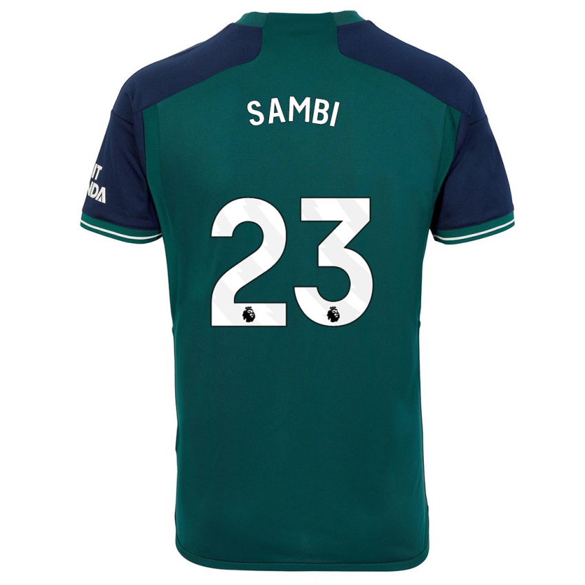 Criança Camisola Albert Sambi Lokonga #23 Verde Terceiro 2023/24 Camisa