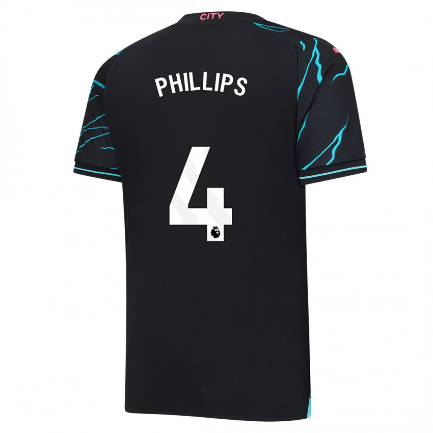 Criança Camisola Kalvin Phillips #4 Azul Escuro Terceiro 2023/24 Camisa