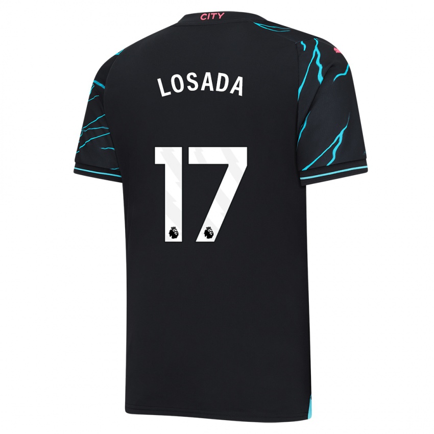 Criança Camisola Vicky Losada #17 Azul Escuro Terceiro 2023/24 Camisa