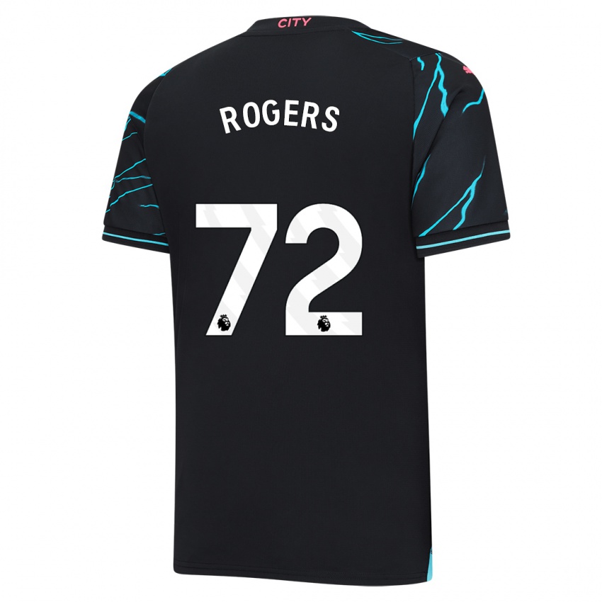 Criança Camisola Morgan Rogers #72 Azul Escuro Terceiro 2023/24 Camisa