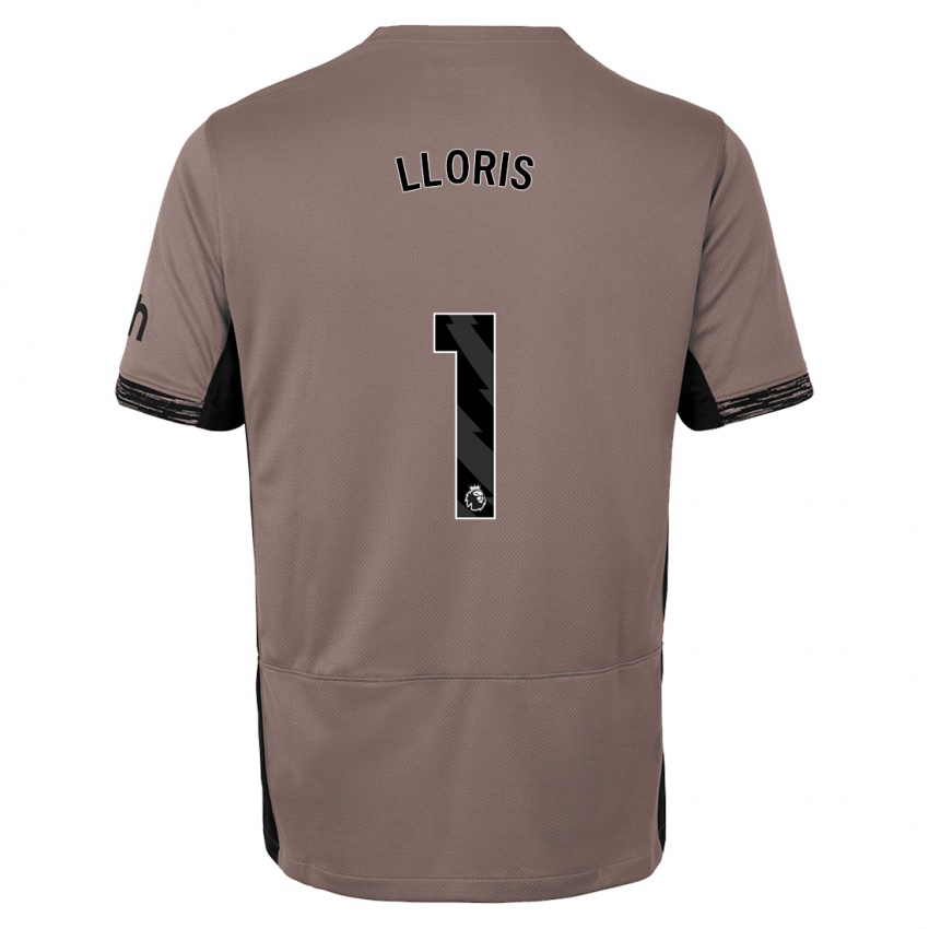 Criança Camisola Hugo Lloris #1 Bege Escuro Terceiro 2023/24 Camisa