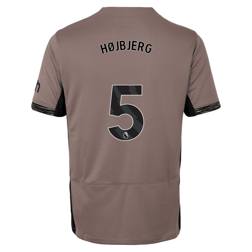 Criança Camisola Pierre Emile Hojbjerg #5 Bege Escuro Terceiro 2023/24 Camisa