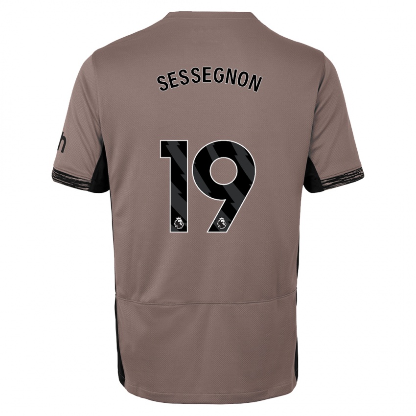 Criança Camisola Ryan Sessegnon #19 Bege Escuro Terceiro 2023/24 Camisa