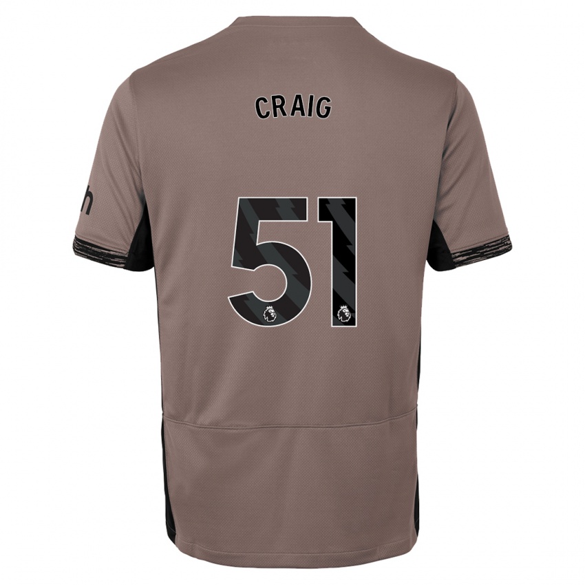 Criança Camisola Matthew Craig #51 Bege Escuro Terceiro 2023/24 Camisa