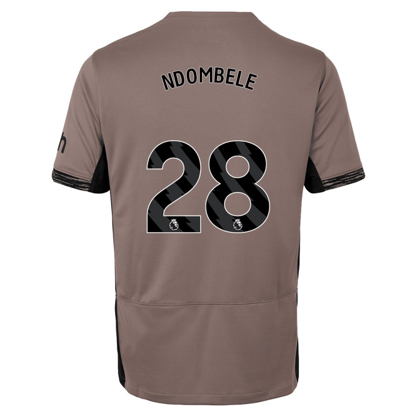 Criança Camisola Tanguy Ndombele #28 Bege Escuro Terceiro 2023/24 Camisa