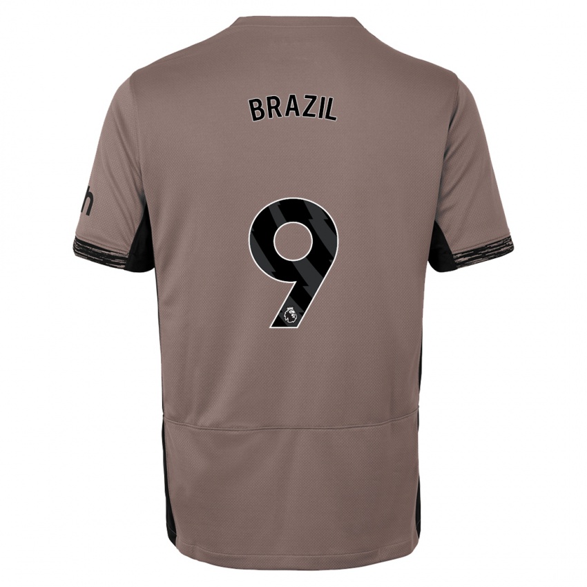 Criança Camisola Ellie Brazil #9 Bege Escuro Terceiro 2023/24 Camisa