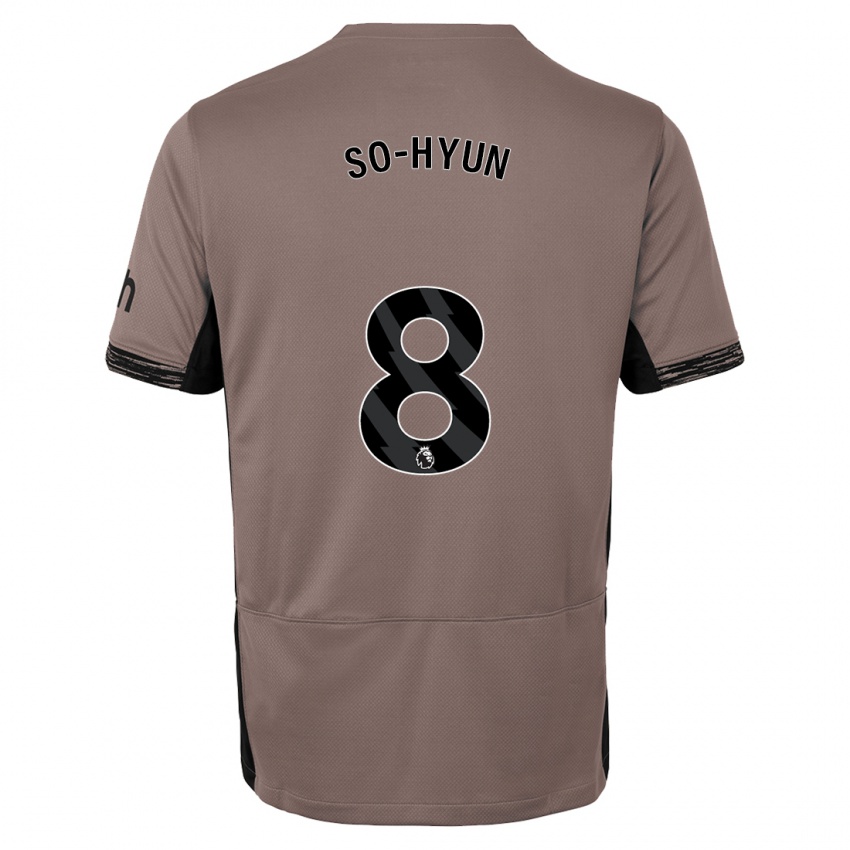 Criança Camisola Cho So-Hyun #8 Bege Escuro Terceiro 2023/24 Camisa