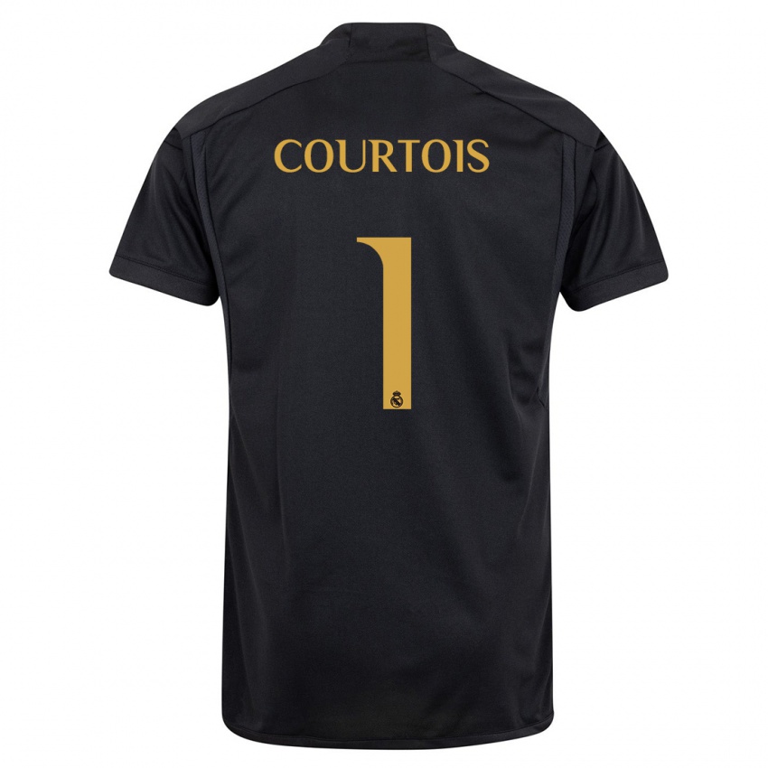 Criança Camisola Thibaut Courtois #1 Preto Terceiro 2023/24 Camisa