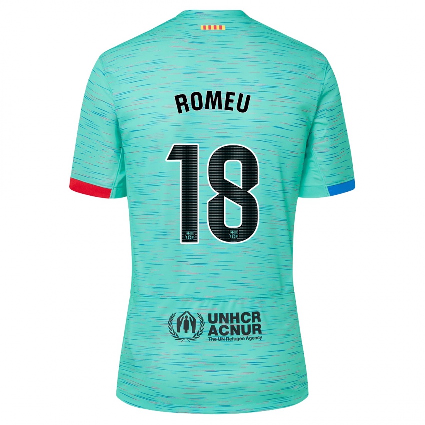 Criança Camisola Oriol Romeu #18 Água Clara Terceiro 2023/24 Camisa