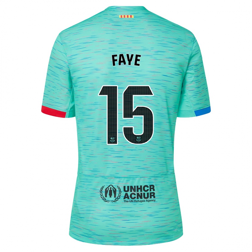 Criança Camisola Mikayil Faye #15 Água Clara Terceiro 2023/24 Camisa