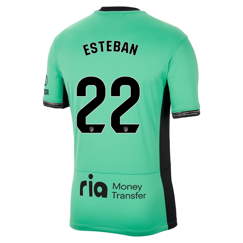 Criança Camisola Paco Esteban #22 Primavera Verde Terceiro 2023/24 Camisa