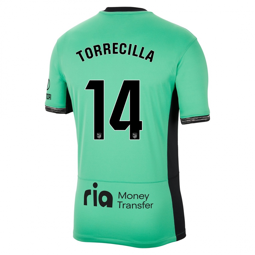 Criança Camisola Virginia Torrecilla #14 Primavera Verde Terceiro 2023/24 Camisa