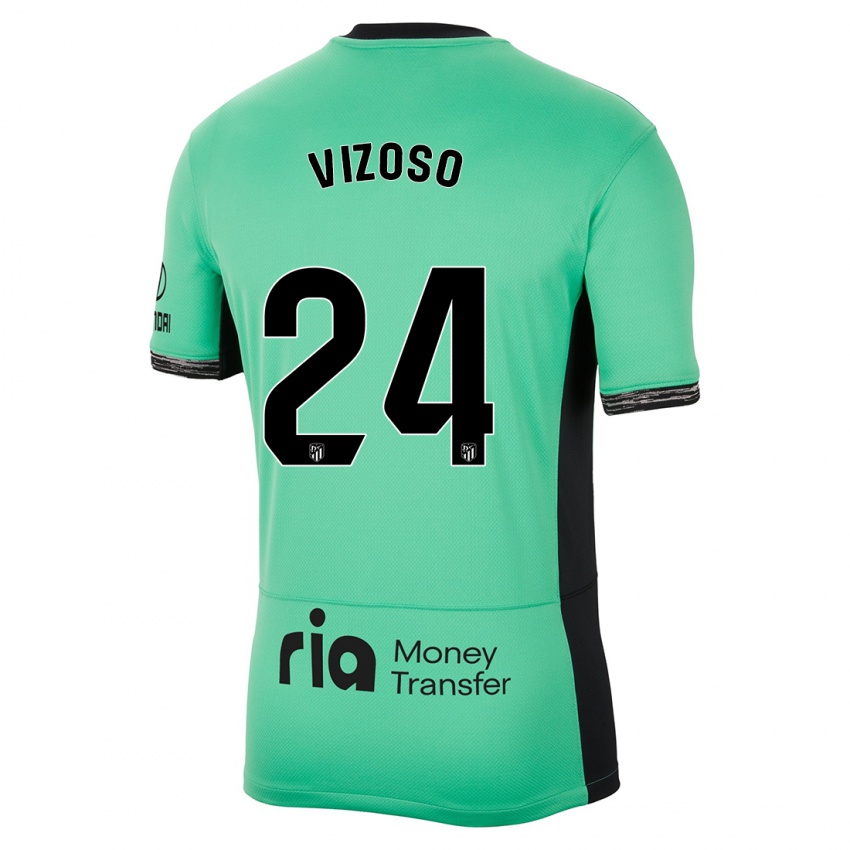 Criança Camisola Paula Vizoso #24 Primavera Verde Terceiro 2023/24 Camisa