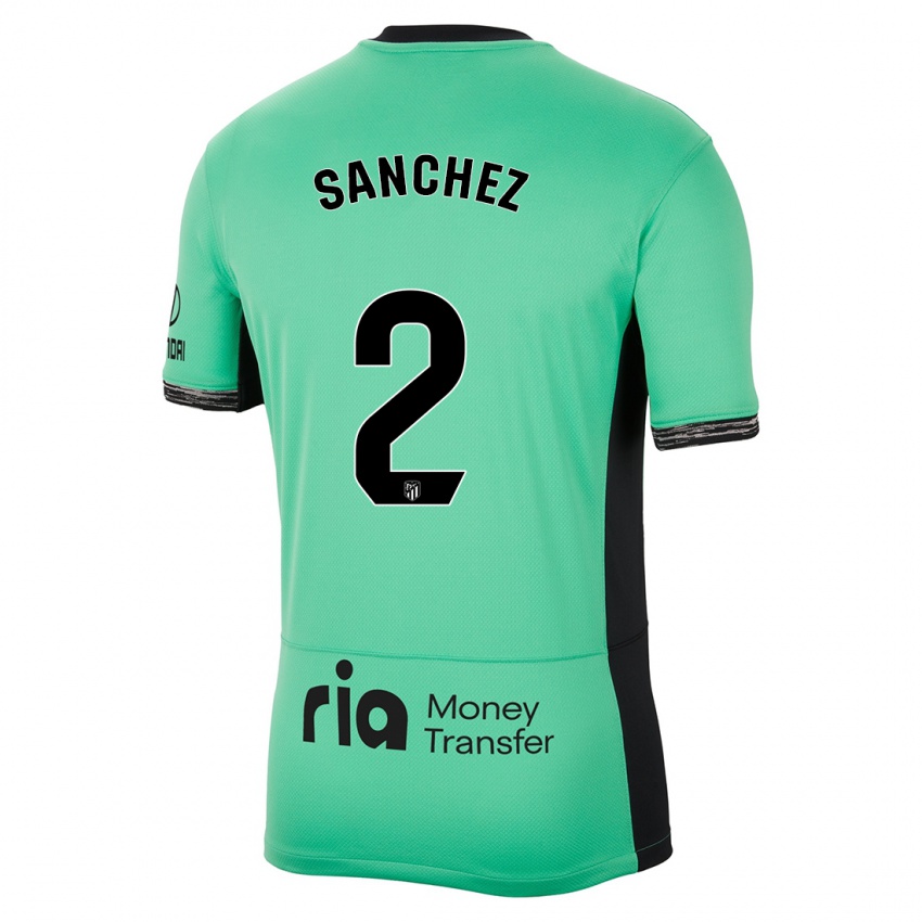 Criança Camisola Ricard Sanchez #2 Primavera Verde Terceiro 2023/24 Camisa