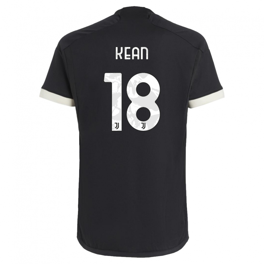 Criança Camisola Moise Kean #18 Preto Terceiro 2023/24 Camisa