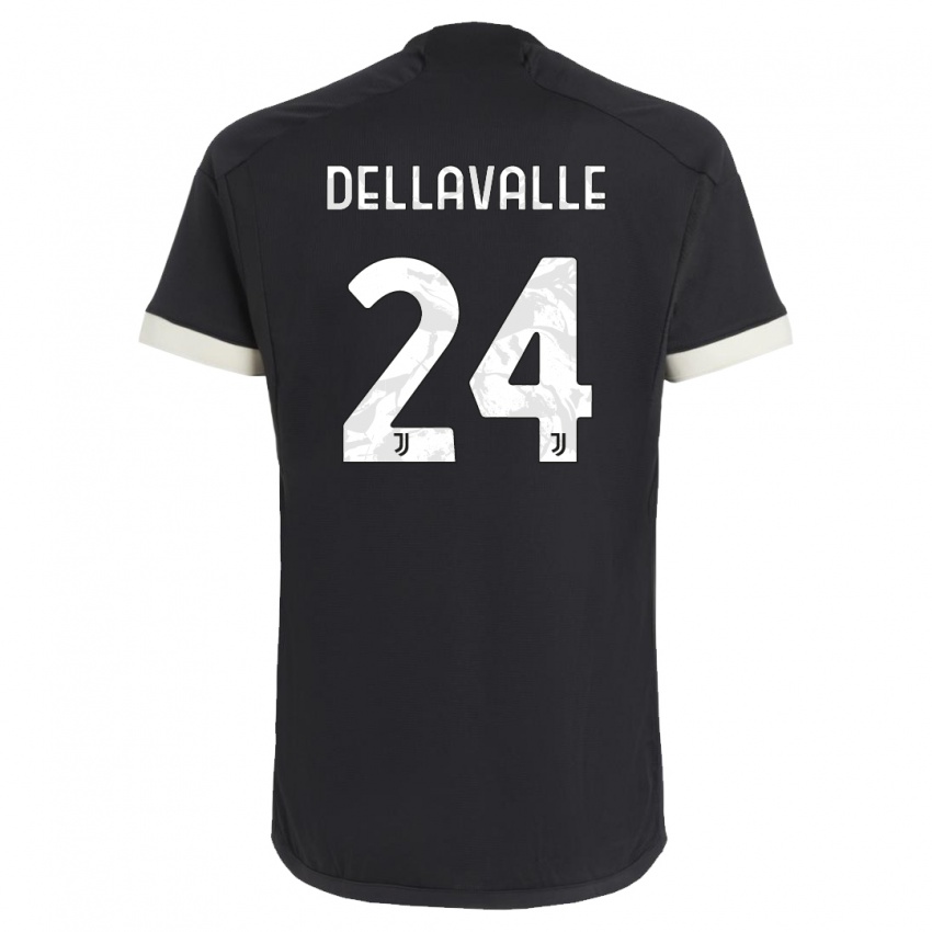 Criança Camisola Lorenzo Dellavalle #24 Preto Terceiro 2023/24 Camisa