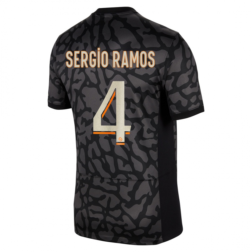 Criança Camisola Sergio Ramos #4 Preto Terceiro 2023/24 Camisa