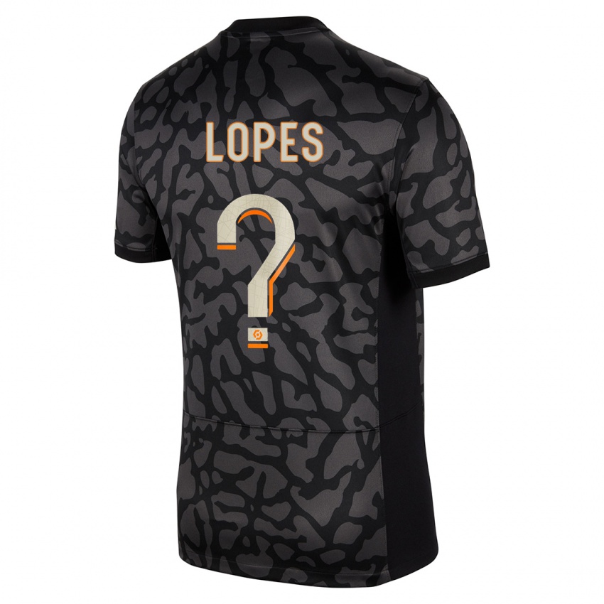 Criança Camisola Emerick Lopes #0 Preto Terceiro 2023/24 Camisa